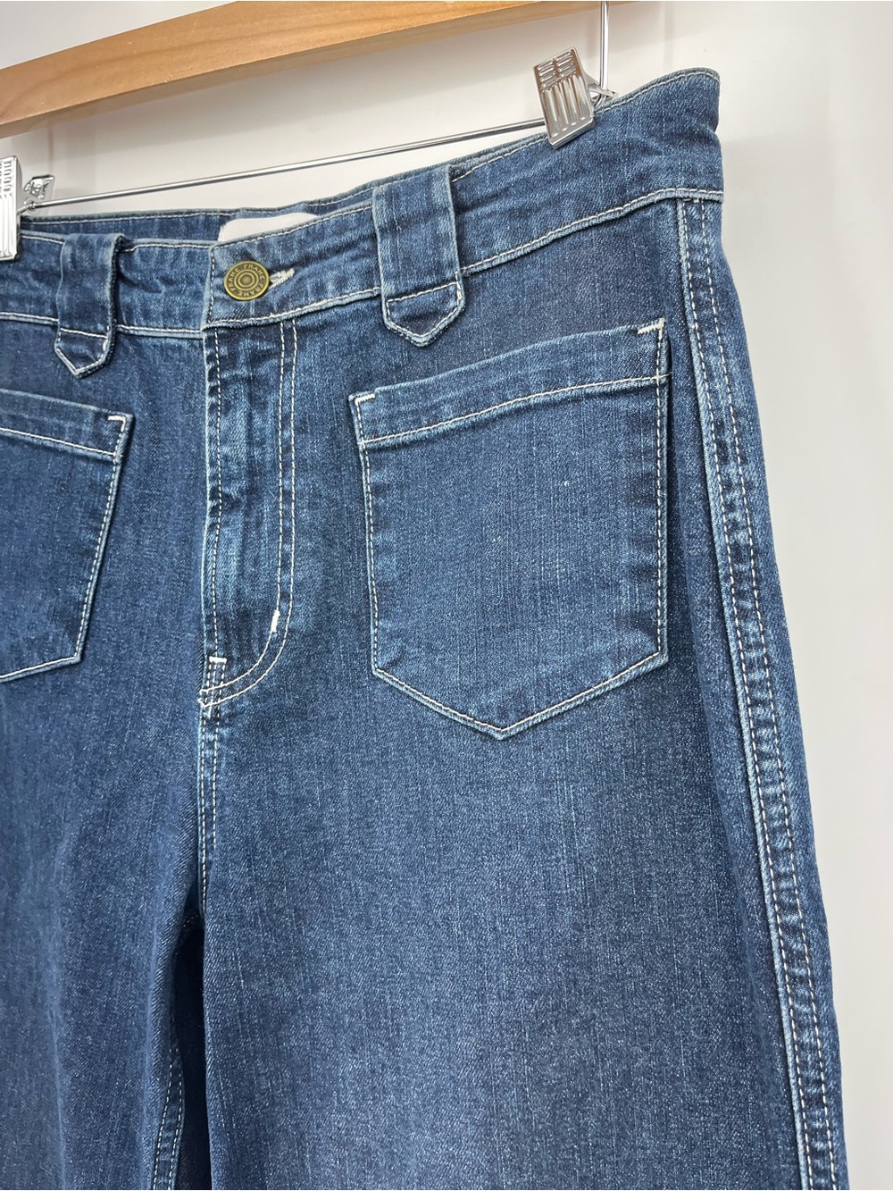 Frame Womens Utility Relaxed Wide Leg Jeans 28x25 Gabriel 0603 cropped sailor - Picture 3 of 11